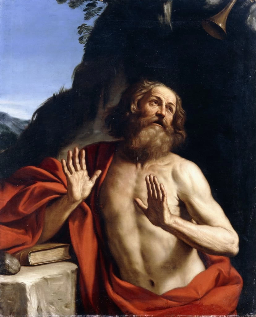 Giovanni Francesco Barbieri, il Guercino - San Girolamo nel deserto